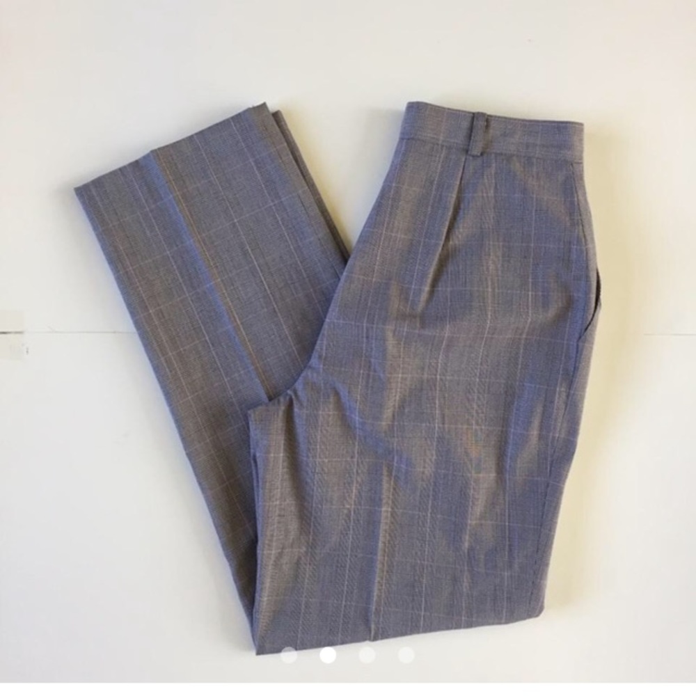 Vintage checkered high waisted tapered leg trousers